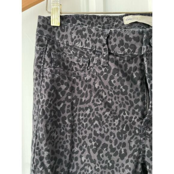Gap gray and black easy leggings animal print pants 10 - Picture 4 of 4